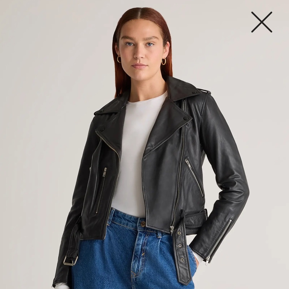 Quince 100% Leather Motorcycle Jacket